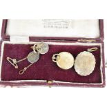 A collection of jewellery including silver jubilee pendant on silver chain (29g), two Victorian