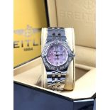 Breitling Starliner ladies wristwatch ref. A71340 with diamond set bezel and hour markers, date