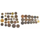 18th/19thC tokens and coinage including several Clifton / Bristol, Oliver / Olivar Cromwell,