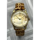 Omega Seamaster 9ct gold gentleman's wristwatch ref. 1315405 with gold hands and hour markers,