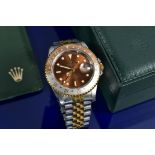 Rolex Oyster Perpetual Date GMT Master II 'Root Beer' gentleman's automatic wristwatch ref. 16713