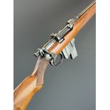 BSA Lee-Enfield No.4 Mk I .45ACP carbine rifle with chequered semi-pistol grip and forend, sling