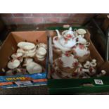 A Royal Albert Country Roses part dinner service including Tea Pot, Cups, saucers, side plates,