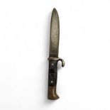 A WWII HITLER YOUTH KNIFE Blade stamped ‘RZM’, along with a Boer War British Lee Metford bayonet.