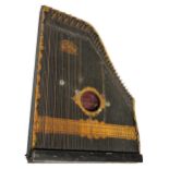 OSCAR SCHMIDT, AMERICAN GUITAR ZITHER, 1894, TOGETHER WITH A WWI BRASS FIELD TRUMPET, PROBABLY