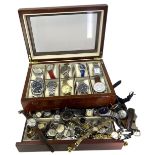 A LARGE COLLECTION OF MEN’S WATCHES AND LADIES’ WATCHES, HOUSED IN WATCH CASE To include Rotary