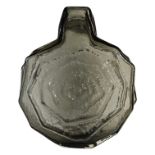 WHITEFRIARS, A MID CENTURY PEWTER GLASS ‘BANJO’ VASE Designed by Geoffrey Baxter, mold blown glass