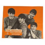 THE BEATLES, A RARE ORIGINAL PARLOPHONE PHOTOGRAPHIC ADVERTISING POSTER Black and white photograph