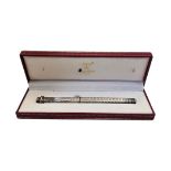 MUST DE CARTIER, A SILVER PLATED TRINITY FOUNTAIN PEN Having engine turned decoration, numbered