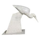 ANTHONY THEAKSTON, BRITISH, 1965, ‘STALKING HERON’ BRONZE SCULPTURE, SIGNED AND EDITIONED 1 OUT OF