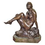 SIR WILLIAM REID DICK, R.A., 1879 - 1961, ‘THE KELPIE’ MID 20TH CENTURY BRONZE SCULPTURE OF A NUDE