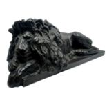 AFTER ANTONIO CANOVA, 1757 - 1822, A 19TH CENTURY GRAND TOUR BRONZE SCULPTURE OF A RECUMBENT