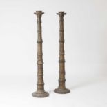 ▲ Peter Beard (b.1951) A pair of large candlesticks