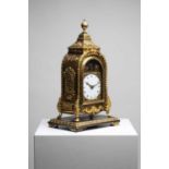 A Chinese export gilt-brass automaton table clock, early to mid-19th century, probably Guangzhou wor