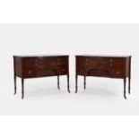 A pair of George III mahogany commodes in the manner of Gillows, c.1785,