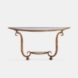Italian, a giltwood console table,