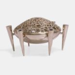 ▲ Stuart Devlin (Australian-British, 1931-2018), a silver and silver-gilt flower frog bowl,
