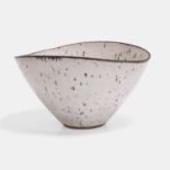 ▲ Dame Lucie Rie (Austrian, 1902-1995), a 'squeezed' stoneware bowl,