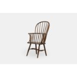 An ash and elm Windsor chair, 19th century,