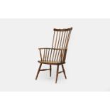 An ash and elm Windsor chair, 19th century,
