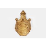 A giltwood bed corona, 19th century, probably Italian,