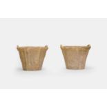 A pair of terracotta planters, 20th century,
