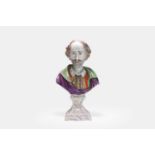A Staffordshire pearlware bust of William Shakespeare, circa 1820,