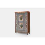 A painted armoire, 19th century, Northern European,