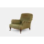 A late Victorian 'Grafton' armchair by Howard & Sons, circa 1890,