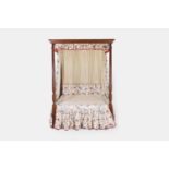 A George III Hepplewhite-style four-poster bed, late 19th/early 20th century,
