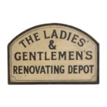 A 'Ladies' and Gentlemen's Renovating Depot' trade sign, 20th century,