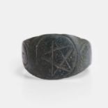 A Dark Ages pentagram protection or magic ring, probably 5th/6th century CE,