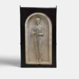 An intriguing Egyptianesque marble niche carving, probably 19th century, formerly the property of S