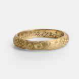 A memento mori gold skull ring, 18th century,