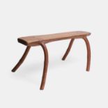 A folk art pine farmer's stool, late 19th century, possibly Swedish,
