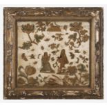 A needlework picture, late 17th century,