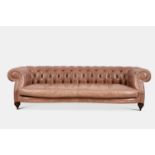A leather chesterfield-style sofa by Baxter, of recent manufacture,