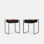 Mathieu Matégot (Hungarian-French, 1910-2001), a pair of side tables,