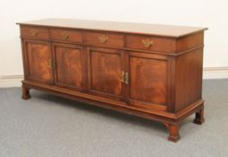 A good quality George III style mahogany dresser base or sideboard - with four frieze drawers over
