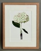 Ann Swan, SBA, SGFA (British, contemporary) Black cherry gouache, signed with pencil lower right 5 x