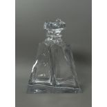 A 'Lovers Glass' double decanter set by Crystalite Bohemia - contemporary, as currently retailed