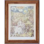 After Albrecht Durer (1471-1528) Madonna of the animals reproduction colour print, pub. The Medici