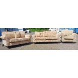 PARKER KNOLL 3 PIECE LIVING ROOM SUITE - 2 SETTEES & ARMCHAIR