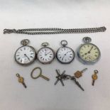2 X 935 SILVER FOB WATCHES,