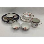 PAIR OF 18TH CENTURY WORCESTER IMARI TEA BOWLS WITH SEAL MARK TO BASE,
