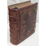 THE HOLY BIBLE, CONTAINING THE OLD AND NEW TESTAMENTS, FULLY LEATHER BOUND,