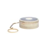 An American Gold and Enamel Pill-Box, With 'C' Trademark, Further Stamped '14K', 20th Century