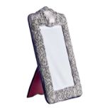 An Elizabeth II Silver-Mounted Dressing-Table Mirror, Maker's Mark M&LS, London, 1988