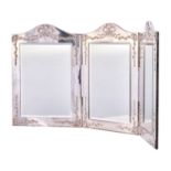 An Edward VII Silver-Mounted Triptych Dressing-Table Mirror, by Goldsmiths and Silversmiths Co. Ltd.