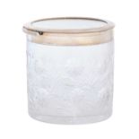 An Edward VII Silver-Mounted Engraved and Cut-Glass Dressing-Table Jar, by John Grinsell and Sons, B